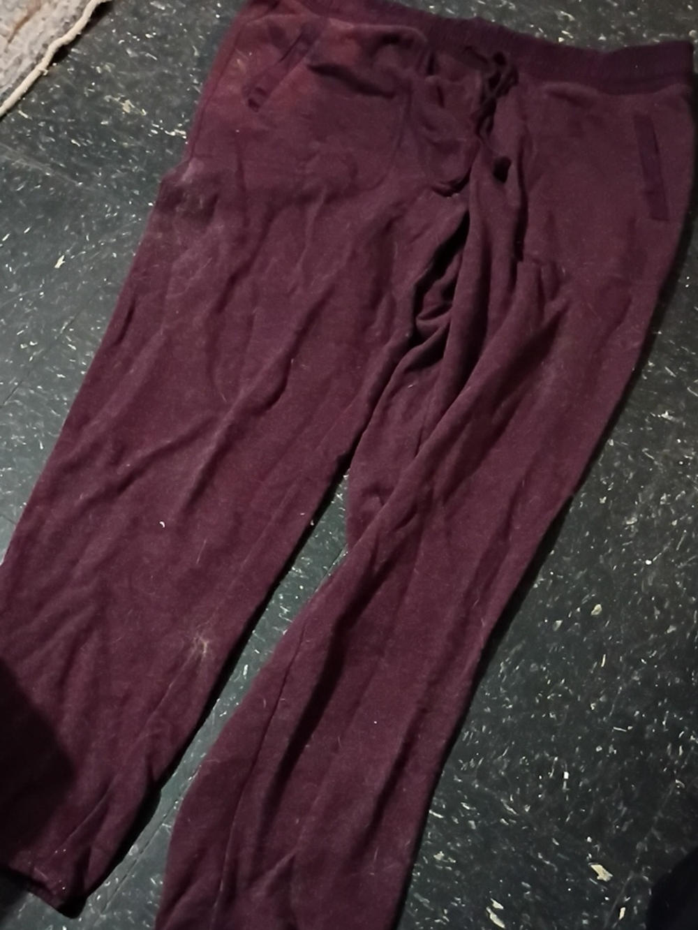aerie Women's Deep Plum Cropped Sweatpants Size Medium-j1